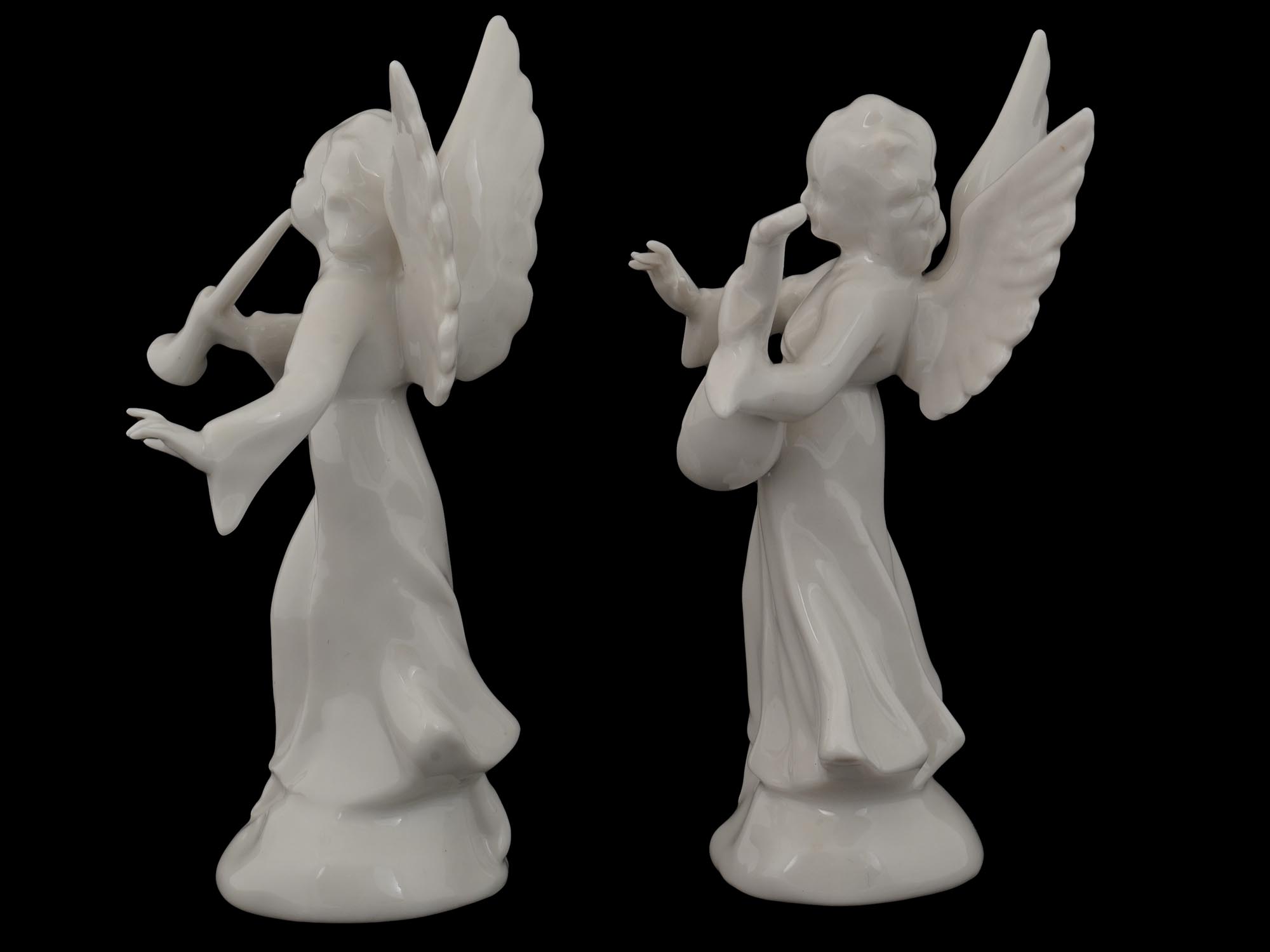 VINTAGE GERMAN WHITE PORCELAIN ANGEL FIGURINES PIC-6